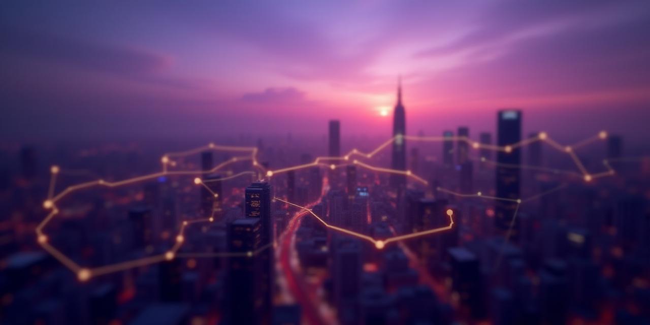 日本のビジネス風景に重なる戦略を示す抽象的な画像